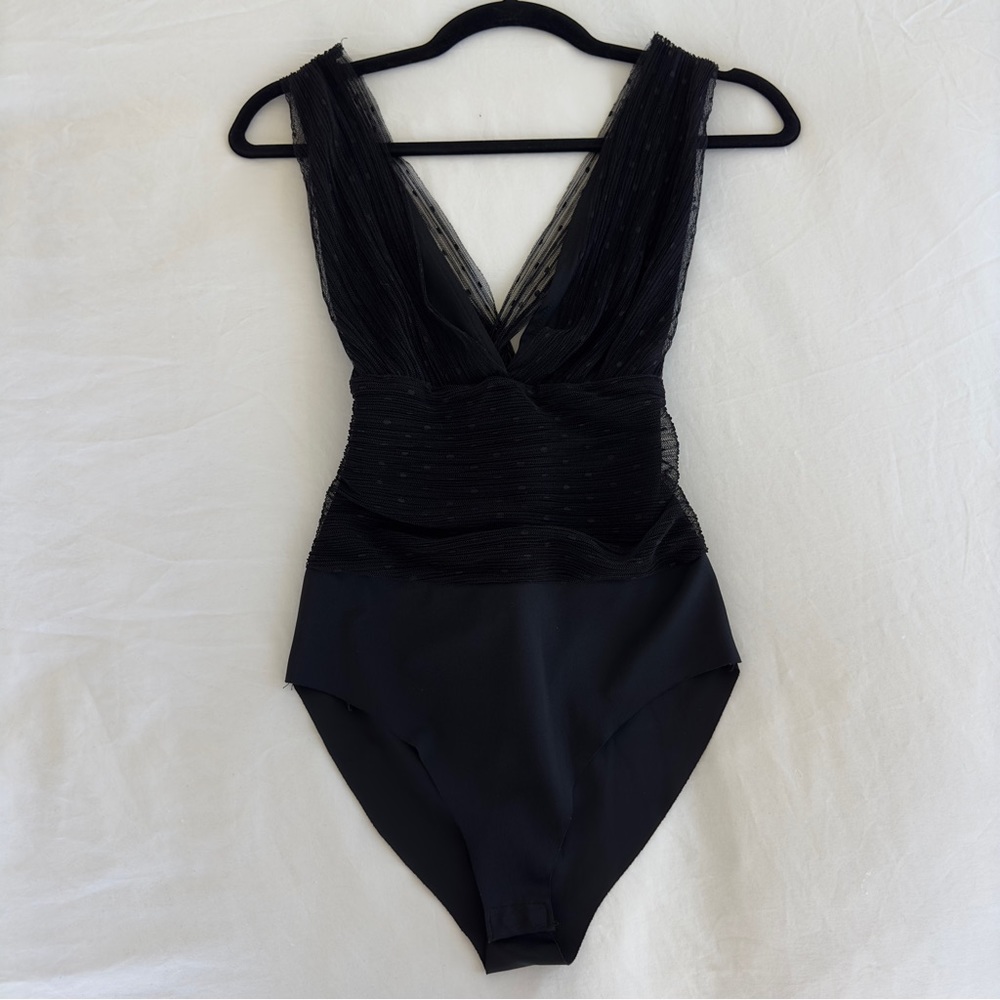 Mesh Polk a dot bodysuit